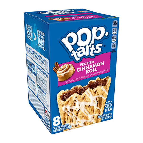 pop tarts frosted cinnamon roll 8 pack 384g