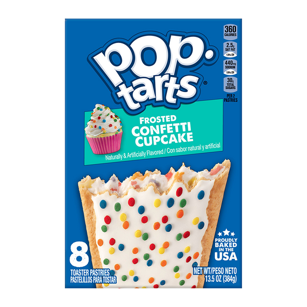 pop tarts frosted confetti cupcake 8 pack 384g