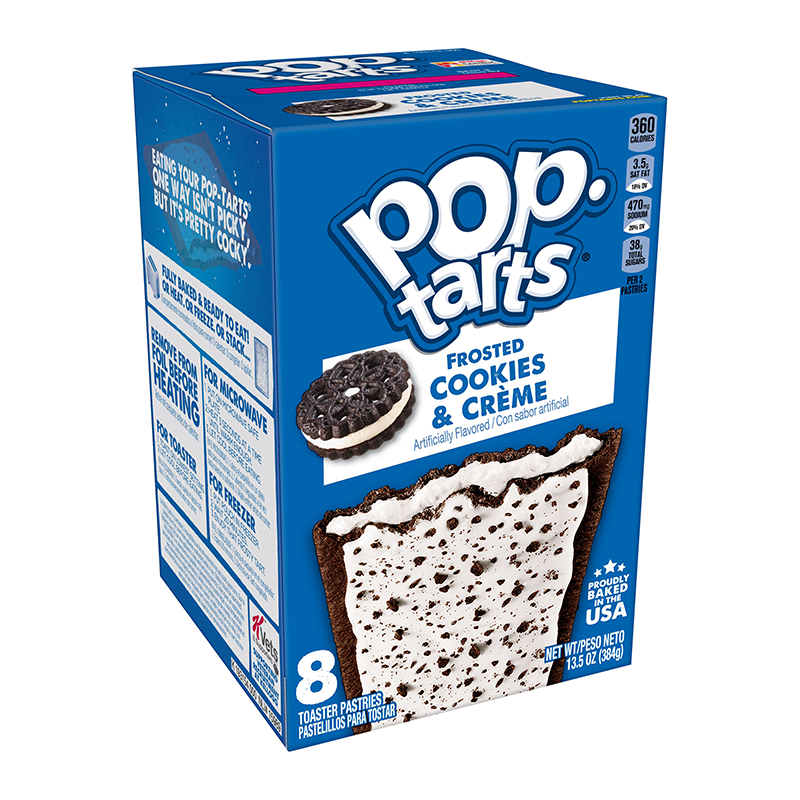 pop tarts frosted cookies and cream 8 pack 384g