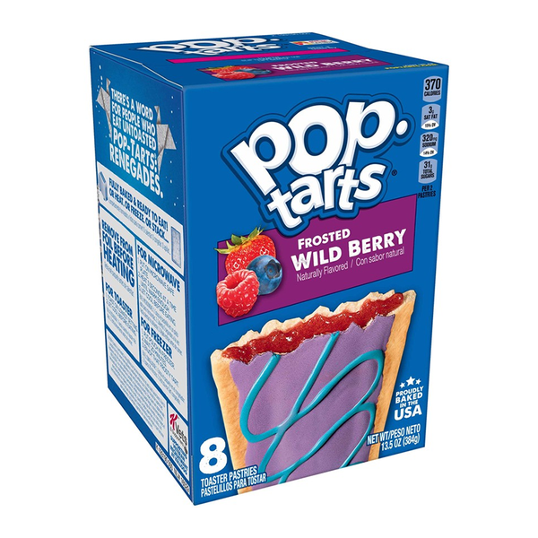 pop tarts frosted wild berry 8 pack 384g
