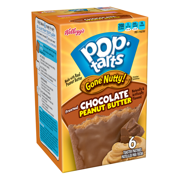 Pop Tarts Gone Nutty Chocolate Peanut Butter 6-Pack (300g)