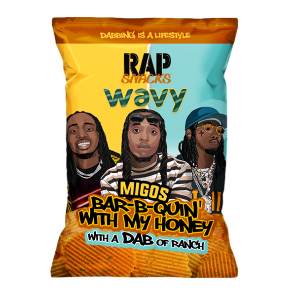 rap snacks wavy bar b quin honey ranch migos 78g