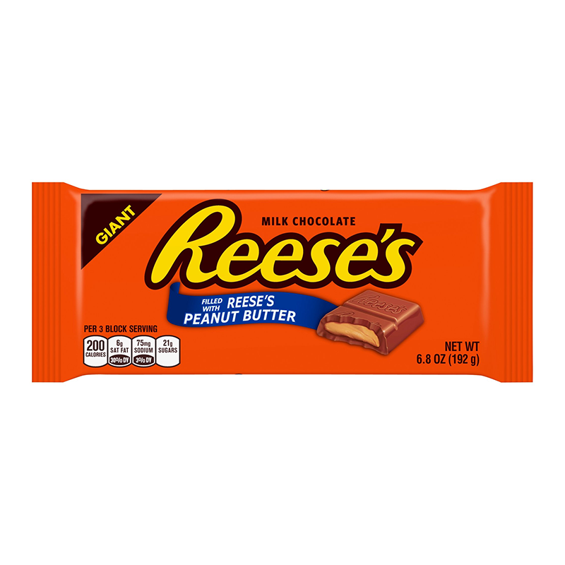 Reeses giant peanut butter filled chocolate bar 192g