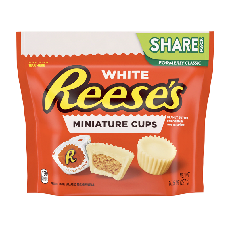 Reeses white chocolate miniature cups share pack 297g