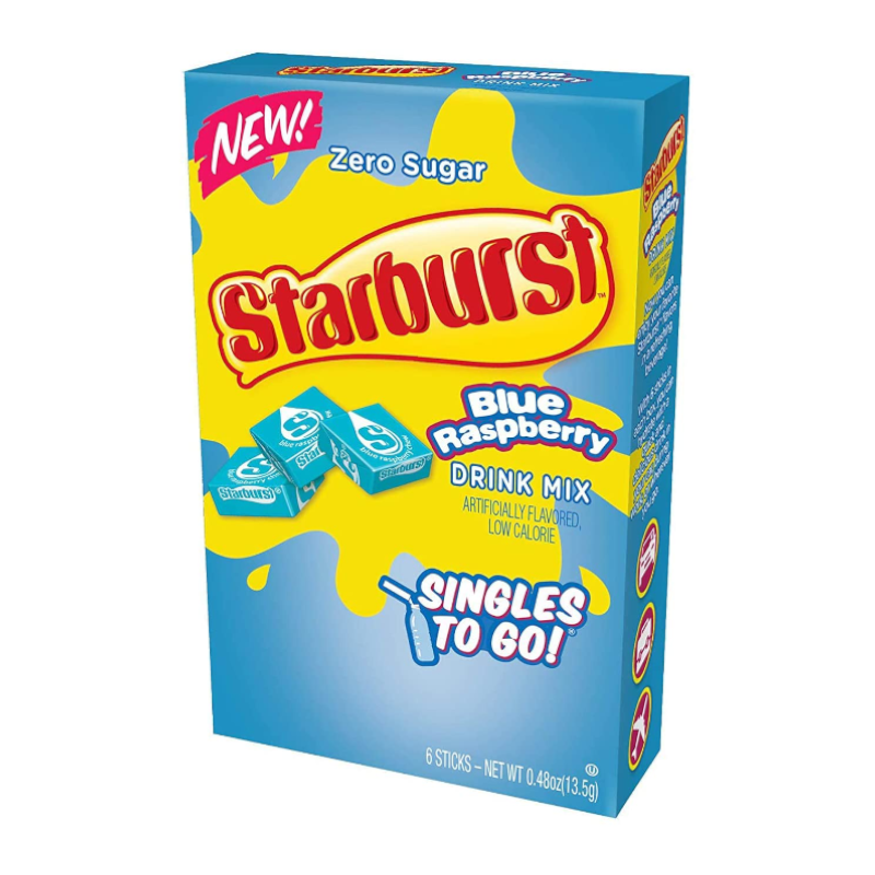 Starburst Zero Sugar Blue Raspberry Singles to Go (13.5g)