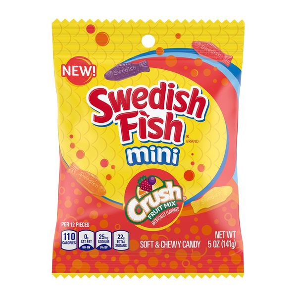 Swedish fish mini crush fruit mix peg bag 141g