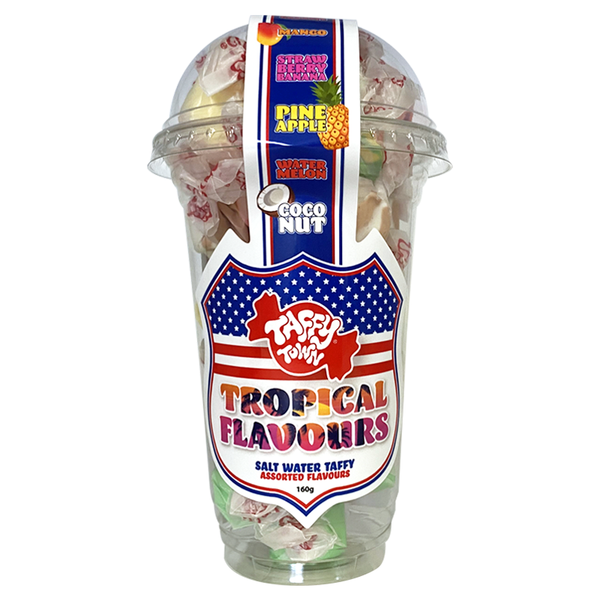 taffy town tropical flavours cup 182g