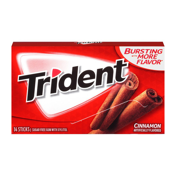 trident cinnamon gum 14 sticks 