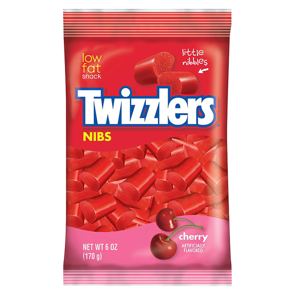 twizzlers nibs cherry peg bag 170g