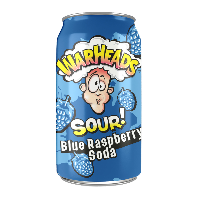 warheads sour blue raspberry soda 355ml