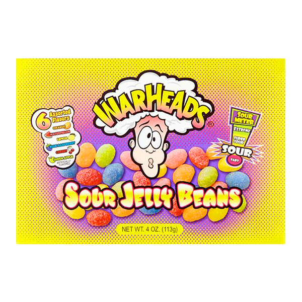 warheads sour jelly beans theatre box 113g