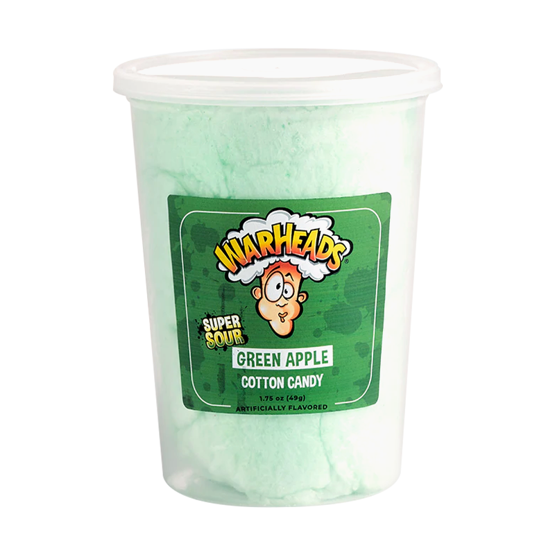 warheads green apple cotton candy 49g