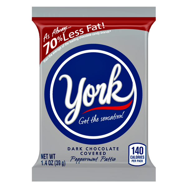 York dark chocolate covered peppermint Pattie 39g
